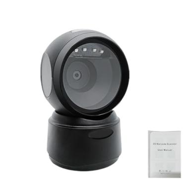 Imagem de Xixian LEITOR DE CÓDIGO DE BARRAS OMNIDIRECIONAL USB COM FIO DESKTOP COM SENSOR AUTOMÁTICO 1D/2D LEITOR CÓDIGOS BARRAS PARA SUPERMERCADOS LOJAS COSMÉTICOS