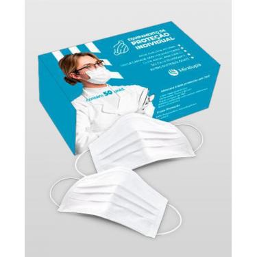 Imagem de Mascara Tripla Descartável Caixa Com 50 Unidades