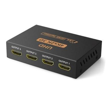 Imagem de Splitter Hdmi Divisor 1 Entrada 4 Saídas 4k  1x4 3d