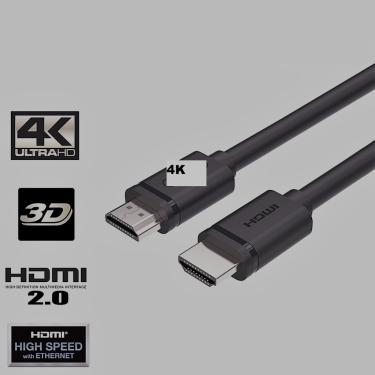 Imagem de Kit com 3 Unidades = Cabo HDMI 2.0 4K Blindado 1.5 Metros 120Hz High Speed Quad Technology Macho x Macho Padrão 19 Pinos
