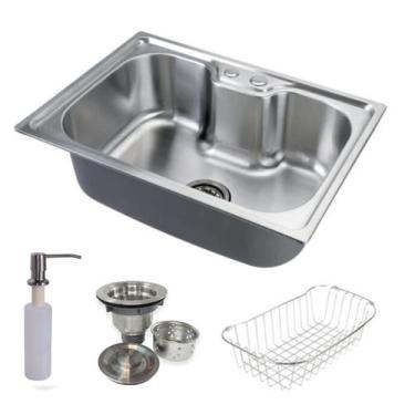 Imagem de Cuba Pia Aço Inox Vitorelli Cozinha Com Acessórios - Vitorelli Acabame