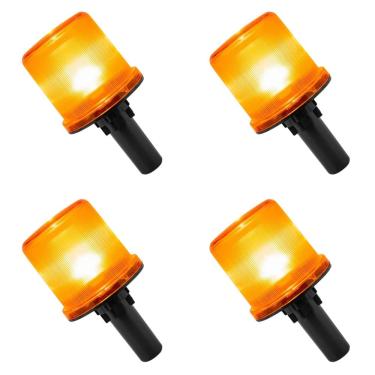 Imagem de Sinalizador Solar Viario Kit 4 Uni Cone Sinalizacao Transito Obra Rodovia Emergencia Acidente Seguranca Pista