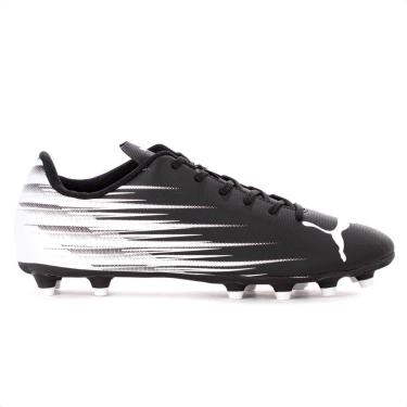 Imagem de Chuteira Puma Campo Attacanto II FG/AG BDP Preto e Branco - Masculino-Masculino