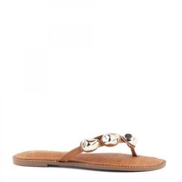 Imagem de Rasteirinha Dedo Pedras Casual Giovanna Dias Feminina-Feminino