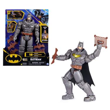 Imagem de Boneco Batman Cinza 30cm com Luz e Som - Sunny