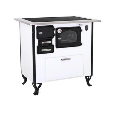 Imagem de Fogão A Lenha Direito Branco Vitroceramica Nº2 - Fornos Pinhal