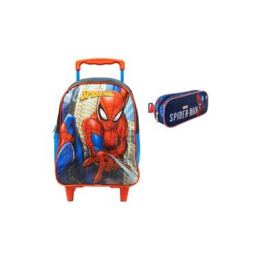Imagem de Kit Escolar Spider Man Mochila de Rodas + Estojo Original
