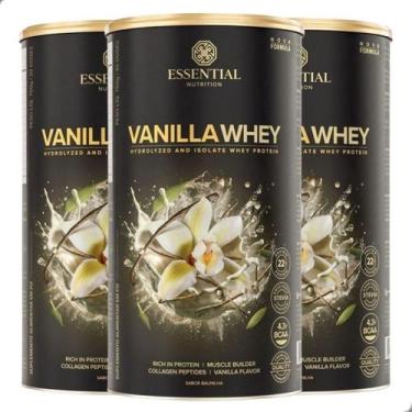 Imagem de Kit 3 Vanilla Whey Protein 750g - Essential Nutrition