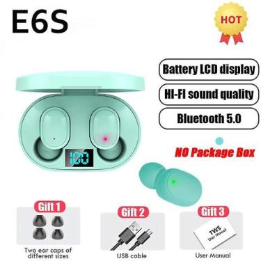 Imagem de Fones de ouvido Bluetooth Fone de ouvido sem fio TWS E6s com cancelame
