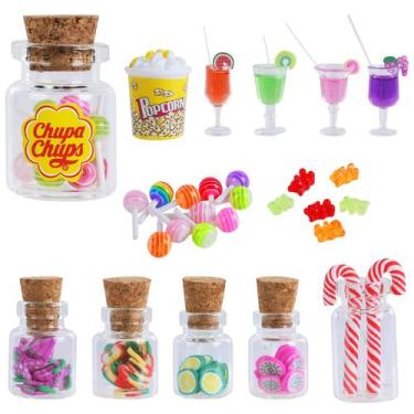 Imagem de Conjunto de alimentos e bebidas em miniatura Aolso Gnome Accessories, 