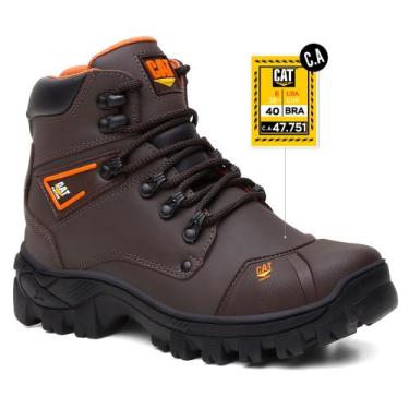 Imagem de Bota Coturno Catprime Masculina Segurança Em Couro Com C.A - Cat Prime