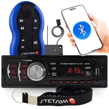 Imagem de Radio Automotivo Sem Toca Cd Mp3 Player Bluetooth Usb Sd + Controle Lo