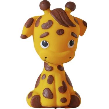 Imagem de Brinquedo para Cachorro em Látex Bene Casa Bichinho Encanto Animais da Selva Girafa Pequeno e Médio 12cm 1 Unidade