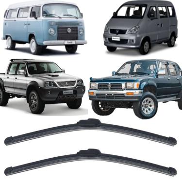 Imagem de Par de Palhetas 16" 400mm Dianteiras Para-brisa Hilux Kombi L200 Topic Towner Sw4 Bonanza Passat