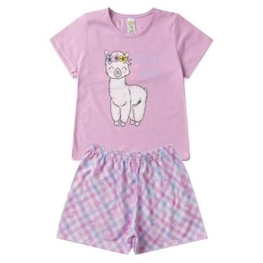 Imagem de Pijama Infantil Feminino Verão Sweet Little  - Hey Kids - Lilás, 3, Li