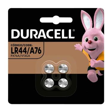 Imagem de Bateria Alcalina LR44 (A76) Duracell - 4 Unidades - para brinquedos, calculadoras