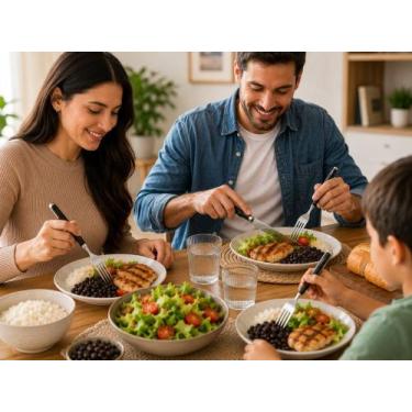 Imagem de Conjunto Talheres 42 Peças New Caprese FRATELLI - Aço Inox e Plástico 