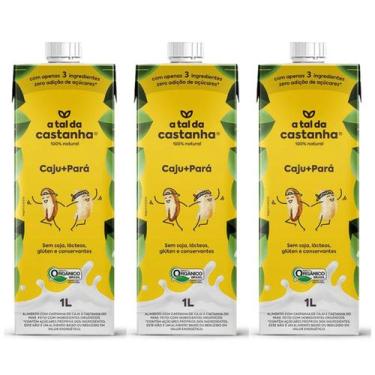 Imagem de Kit 3 bebida vegetal caju e para 1l natural tal da castanha - A Tal Da