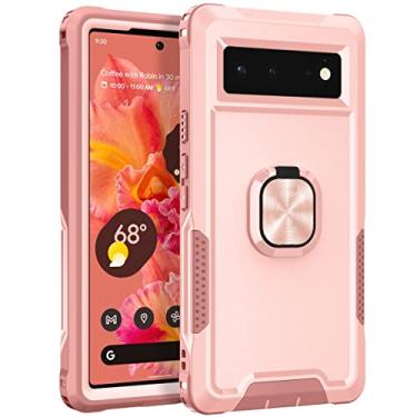 Imagem de For Google Pixel 6 3 in 1 Ring Holder PC + TPU Phone Case