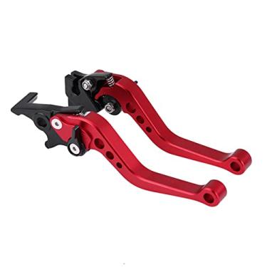 Imagem de Alavanca de freio de embreagem, par de 22 mm CNC de 7/8" Alavanca de freio de embreagem de motocicleta para alavanca de freio de embreagem GY6 CG125 (vermelho)