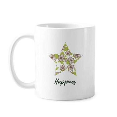 Imagem de Caneca de cerâmica para pintura de plantas de flor marrom claro cerâmica xícara de café porcelana louça