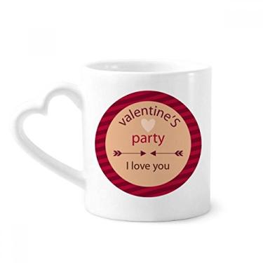 Imagem de Caneca de coração com flechas I Love You para festa dos namorados caneca de café cerâmica copo de coração de vidro