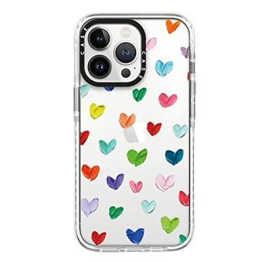 Imagem de Capa de telefone à prova de choque pára-choque para iphone 14 13 12 11 pro x xs xr max 7 8 plus se multicolorido amor coração macio tpu tampa traseira clara, coração pequeno, para iphone 14pro