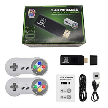 SZAMBIT Console de jogos de TV retrô 4K 60fps HD HDMI Saída Ultra Baixa  Latência TV Game Stick 2.4G Alças Duplas Console de jogos doméstico  portátil