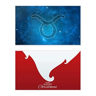 Imagem de Noite estrelada - Constelação do zodíaco de Taurus Holiday Merry Christmas Cartões de parabéns Mensagem de Natal