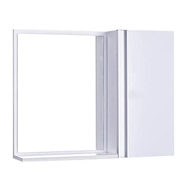 Imagem de Espelho para Banheiro com Armário Branco Barra Vertical