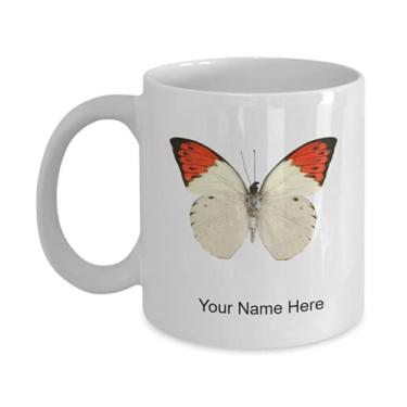 Imagem de SpreadPassion Caneca Borboleta Personalizada - Caneca de Café para Amantes de Borboletas Ideia de Presentes Crianças Meninos Meninas Amor - Caneca de Café de 325 ml