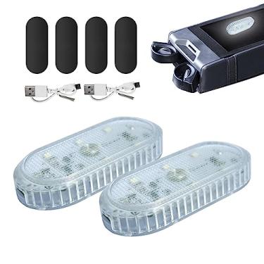 Imagem de Luzes de tejadilho para o interior do carro,Ultra Bright Auto Led Night Light | Iluminação ambiente recarregável, luzes de carro portáteis lâmpada de leitura, decoração de carro decoração de Cjupzi