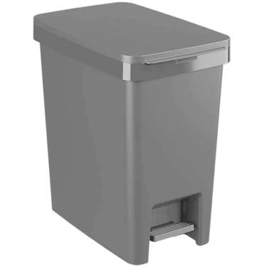 Imagem de Lixeira 15L Preta de Cozinha com Pedal Single Coza Plástica Cesto de Lixo Brinox