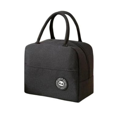 Imagem de Bolsa Térmica Leve e Portátil Anti Vazamento Feminina Masculina Fitness Ideal para Lancheira, Marmita, Academia, Piqueniques, Acampamentos, Caminhadas, Praia e Passeios Premium Nellp (Preto)