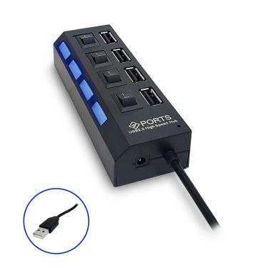 Imagem de HUB USB 2.0 GV Brasil, 4 Portas, Preto - HUB.363