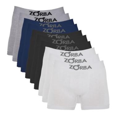 Imagem de Kit 10 Cuecas Zorba Boxer sem Costura Algodão 781 Pto/Bco/Mho/Mes GG
