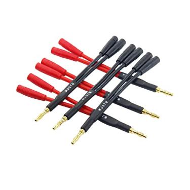 Imagem de WJSTN Plugue Banana para 2-fêmea 4 mm Banana Jack Tomada, 3" Banana Plug Splitter, 1 macho para 2 fêmeas, pacote com 6