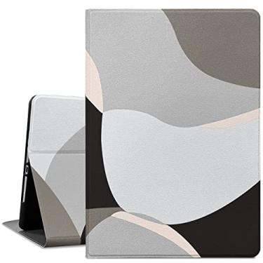 Imagem de Aippdo Capa de couro PU para iPad 9ª/8ª/7ª geração 10.2 (2021/2020/2019) com suporte para lápis, parte traseira de TPU macio, capa hibernar/despertar automática