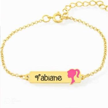 Imagem de Pulseira Feminina Personalizada Nome Fabiane Banhada Ouro 18K - 999002312-Feminino