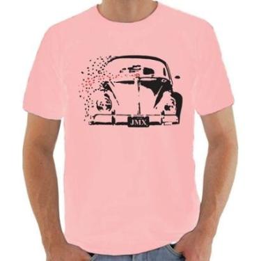 Imagem de Camiseta Masculina Rosa Bebe Algodão Fusca-Masculino