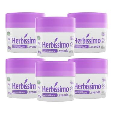 Imagem de Kit 6 Desodorante Creme Herbissimo Lavanda Antitranspirante 645011