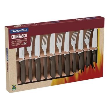 Imagem de Conjunto de Talheres Jumbo Para Churrasco 12 Peças Brinox