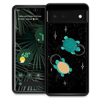 Imagem de CARLOCA Capa compatível com Google Pixel 7, design padrão das Tartarugas Espaciais para meninas e meninos, capa antiarranhões à prova de choque para Google Pixel 7
