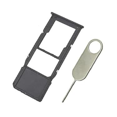 Imagem de PHONSUN Substituição de suporte de cartão SD de bandeja de cartão SIM única para Samsung Galaxy A13 5G SM-A136U (preto)