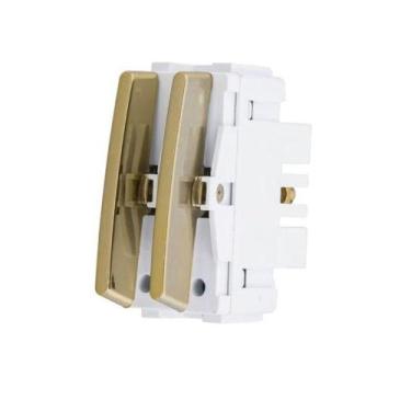 Imagem de Módulo Interruptor Duplo Paralelo Gold - Novara