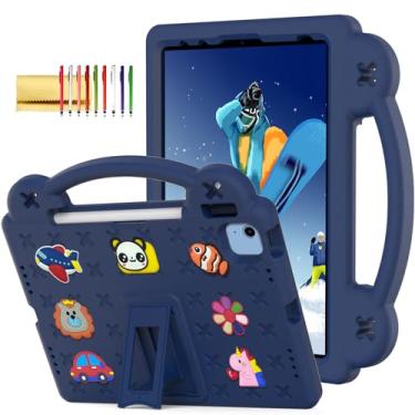Imagem de Dteck Capa para iPad 10ª geração de 10,9 polegadas 2022, urso fofo de EVA, capa infantil à prova de choque, resistente, com suporte para meninos e meninas, com suporte para lápis para iPad 10ª geração