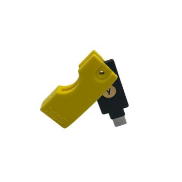 Imagem de Designz3D Yubikey Capa protetora flip porta-chaves (5 NFC/5C NFC) (amarelo, 5C NFC)