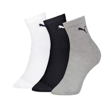 Imagem de 3 Pares De Meias Cano Médio Femininas Em Algodão Modelo Esportiva - Se