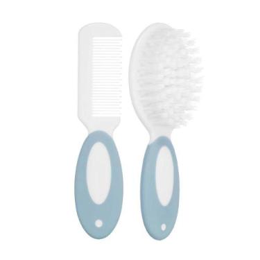 Imagem de Kit Escova de Cabelo e Pente Bebê Macio Buba, Azul