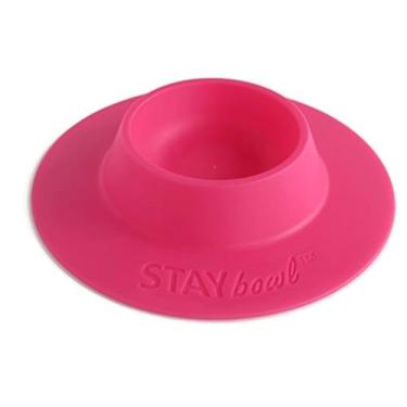 Imagem de Tigela ergonômica para animais de estimação STAYbowl à prova de pontas para porco-da-índia e outros animais de estimação pequenos, tamanho pequeno 1/4 xícara, fúcsia (rosa)